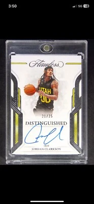 /25🔥👀 Jordan Clarkson 2022-23 Panini impecable distinguido automático 21/25💎 Foto 1 de 2
