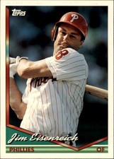 1994 Topps Philadelphia Phillies Baseball Card #504 Jim Eisenreich