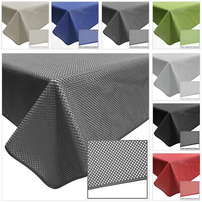 GARTENTISCHDECKE WETTERFEST RUTSCHFEST UMSÄUMTER RAND TISCHDECKE GARTEN UNI KARO - Bild 1 von 2