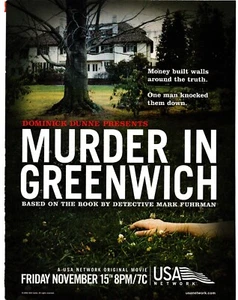 FRAMED MAGAZINE ADVERT 11X8" DOMINICK DUNNE PRESENTS MURDER IN GREENWICH MOVIE - Picture 1 of 1