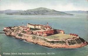 San Francisco, Kalifornien Postkarte Alcatraz Island Bay um 1915 G2* - Bild 1 von 2