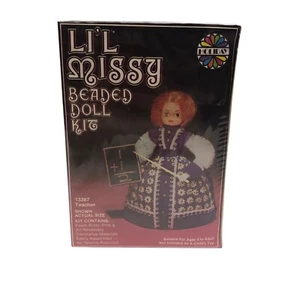 Vintage Li'l Missy Beaded Doll Kit Sequin Teacher 13387 Holiday NEW Sealed - Picture 1 of 4