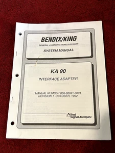 MANUAL DEL SISTEMA ADAPTADOR DE INTERFAZ BENDIX/KING KA 90 P/N 006-00691-0001 - Imagen 1 de 7