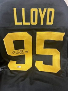 Greg Lloyd #95 Custom Sewn Autographed Pittsburgh Steelers Jersey Beckett