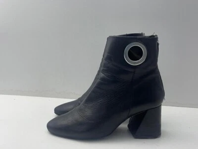 Женские черные кожаные сапоги Topshop на молнии сзади размер Великобритании 7 EUR 40 B81 - Изображение 1 из 4