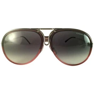 NEW VINTAGE PORSCHE 5632 GOLD FRAME RED BLACK LENS 80S LARGE SUNGLASSES GERMANY - Picture 1 of 6