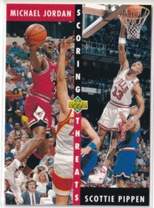 Michael Jordan & Pippen 1992/93 Upper Deck Basketball Scoring Threats #62 - Picture 1 of 2