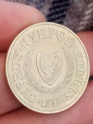Cyprus, 20 Cents, 1998 Nickel-brass, KM# 62. 2 Kayihan coins  - Image 1 of 2