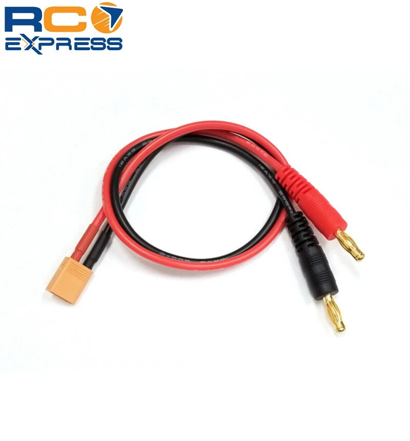 Racers Edge Charger Adapter: Male XT30 To Male 4mm Bullets- 300mm Wire RCE1616 - Image 1 of 1