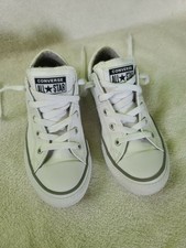 kids navy leather converse
