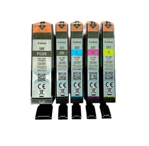 Cartuchos de tinta Canon, PGI-580PGBK CLI-581BK CLI-581C CLI-581M CLI-581Y, (Configuración) - Imagen 1 de 3