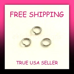 3mm 200pcs .5mm/24ga 304 Surgical Stainless Steel Open Jump Rings FREE SHIP - Picture 1 of 5