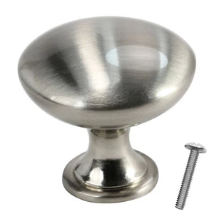 Rok Hardware zeitgenössischer Metallknauf, gebürstetes Nickel, 1-3/16" Durchmesser - Bild 1 von 1