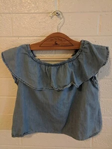 Zara Girls Collection denim strapless top size 13/14 cm164 - Picture 1 of 3