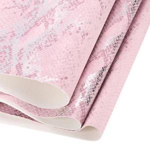 12 " x 53 " Faux Leather Strip Furniture Cover Scale Texture Pink PU - Picture 1 of 7