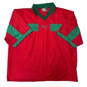 Puma Vintage Collared Jersey Red & Green Mens Size XXL - Picture 1 of 9