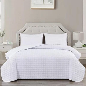 Chezmoi Collection Wilmer 3-Piece Waffle Weave Textured Lightweight Quilt Set - Picture 1 of 27