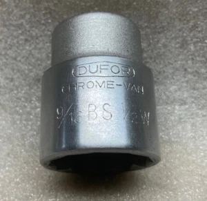 DUFOR vintage Australia 1/2" Drive Socket - 9/16 BS & 1/2 Whitworth - Picture 1 of 4