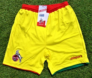 1.FC Köln Short kurze Hose Herren Men gelb rot Größe Size S NEU Uhlsport 1010422 - Bild 1 von 3
