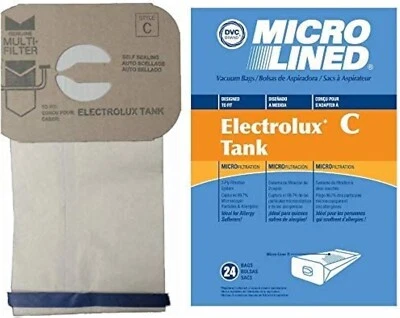 24 Aerus Electrolux Canister Style C DVC Micro-Lined Paper Vacuum Cleaner Bags - Image 1 of 4