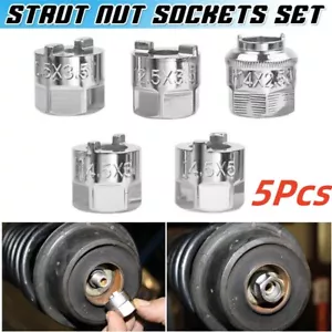 5 Piece Strut Nut Sockets Tool Shock Absorber Bolts Audi VW Mercedes Suspension - Picture 1 of 13