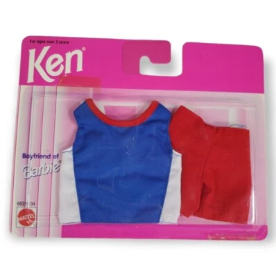 Barbie Moda Ken Favoritos 1996 Moda 68315-94 Conjunto Novio Rojo Retro Foto 1 de 4