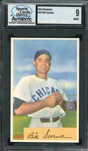 BIll Serena Card 1954 Bowman #93 SCD 9 Mint