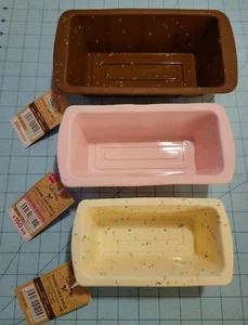 Daiso Brand: 3 Rectangular Silicone Pound Cake Molds - Sm, Med & Lrg - Brand New - Picture 1 of 12