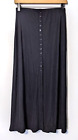 Briggs New York Women's Maxi Skirt Sz S Button Front Slit Nylon Blend Stretch