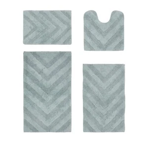 Better Trends 4 Piece Bathroom Rug et 100% Cotton Non-lip Washable Bath Mat, - Picture 1 of 9