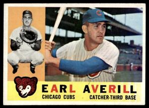 1960 Topps Baseball Card Earl Averill Chicago Cubs #39 A