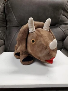 Plush Rhino Coin Bank - Brown - FAB NY - Picture 1 of 8