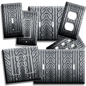 DRAG RACING CAR TRUCK TIRE LIGHT SWITCH OUTLET WALL PLATES MAN CAVE GARAGE DECOR - Picture 1 of 30