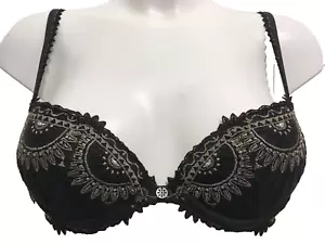 Reggiseno Chantelle Africa grigio scuro UK 32B ferretto imbottito push up + imbottiture extra - Foto 1 di 7