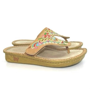 Sandalia ALEGRIA Mujer Talla 38 Us 8 Vanessa Chrysalis Coñac Sin Cordones Puntera - Imagen 1 de 11