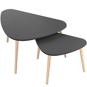 B-Ware Beistelltisch 2er Set Retro Design anthrazit Möbel Tisch Deko Wohnen - Bild 1 von 2