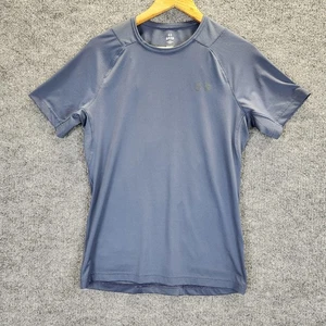 Under Armour Rush Shirt Mens Small Blue Fitted Short Sleeve Workout Athletic - Picture 1 of 10