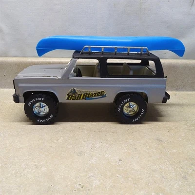 Vintage Nylint Trail Blazer Silver Truck With Canoe, 12" Pressed Steel  - Image 1 of 4