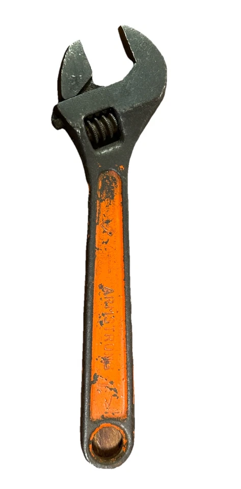 Llave ajustable vintage Armstrong 6". Mango naranja ☼ Foto 1 de 4