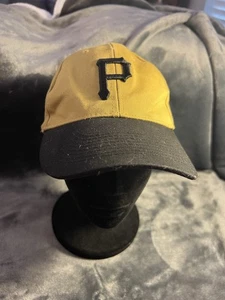 Pittsburgh Pirates Hat Gold Black Cap Adjustable Strap Trucker Baseball MLB - Picture 1 of 9