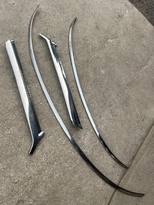 Nissan 280ZX Trim Molding Stainless Windshield Pillar Set 79-83 Datsun OEM - Image 1 of 4