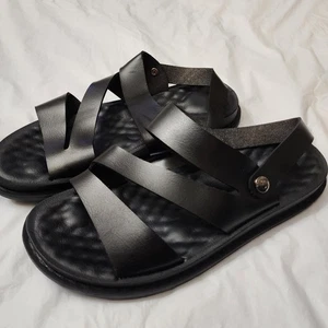 Herren Sandalen Pantoletten Fußgewölbestütze Freizeit Sommer Komfort Robust Slipper Schwarz 40 - Bild 1 von 5