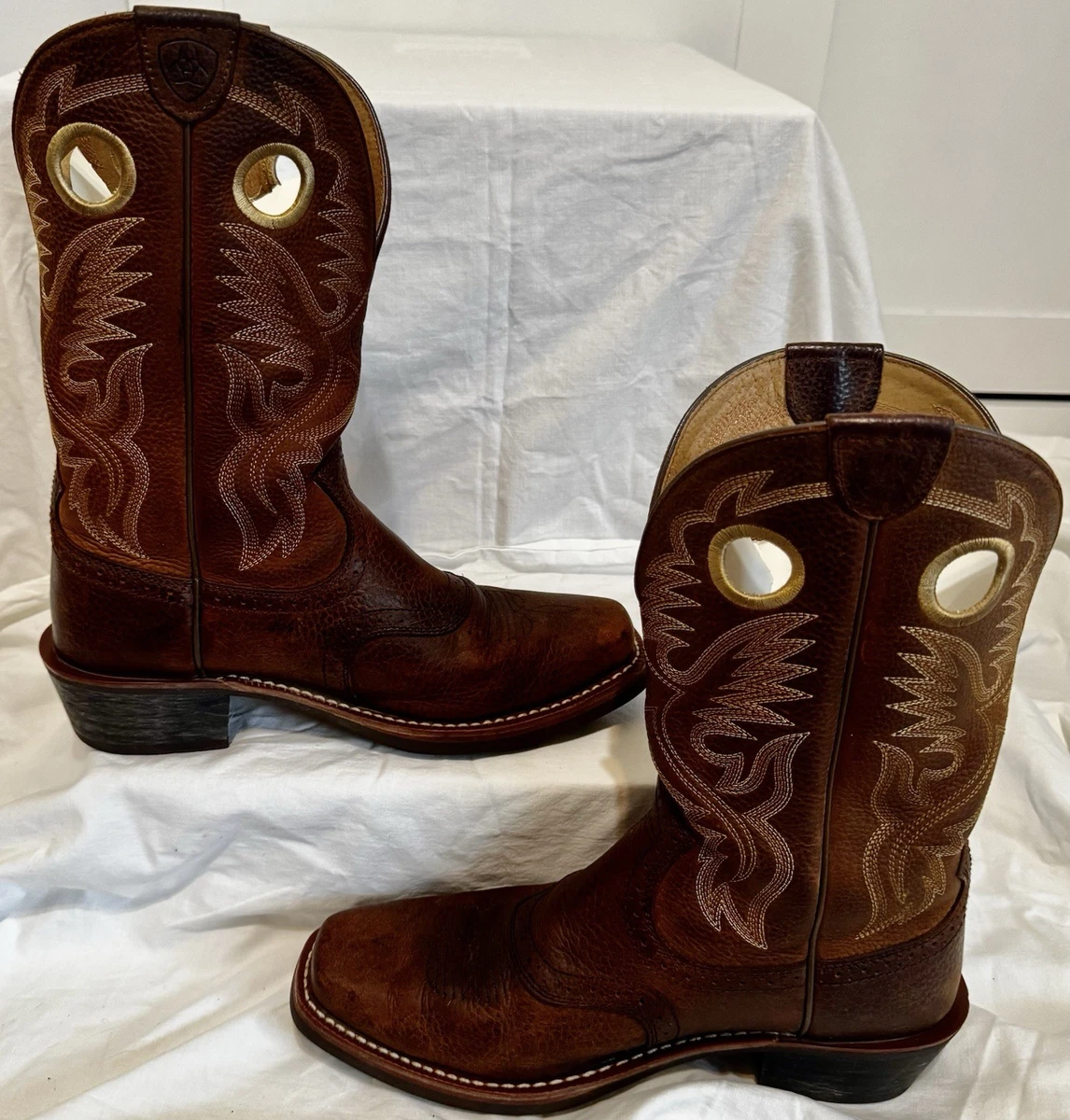 [稀少サイズ]ARIAT ウエスタンブーツ 10.5EE ブラウン 27.5 ウエスタンブーツ アリアット Ariat メンズ スクエア ブラウン