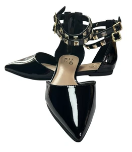 Mix n. 6 scarpe basse Esie cinturino alla caviglia donna taglia 7M nere grunge punk borchie - Foto 1 di 9