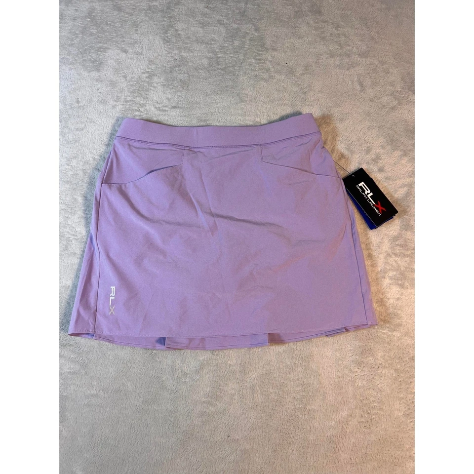 RLX Ralph Lauren Golf Skort Purple Pleated Athletic Skirt Medium NWT - Image 1 of 4