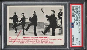 1965 Donruss Freddie & The Dreamers Kicking Loose On Stage CANADA #40 PSA 6 - Picture 1 of 2