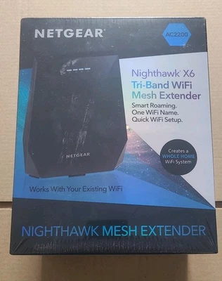 NETGEAR Nighthawk X6 Tri-Band Wi-Fi Mesh Extender AC2200 EX7700 (New and Sealed) - Image 1 of 2