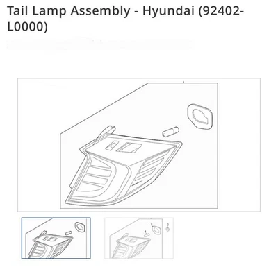 OEM Hyundai Sonata RH Passenger Side LED Outer Tail Light - Image 1 of 2