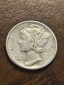 1939 S Silver Mercury Dime - Picture 1 of 4