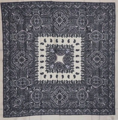 Bufanda cuadrada vintage Italia 35" pañuelo boho púrpura cachemira beige dobladillo crudo Foto 1 de 4